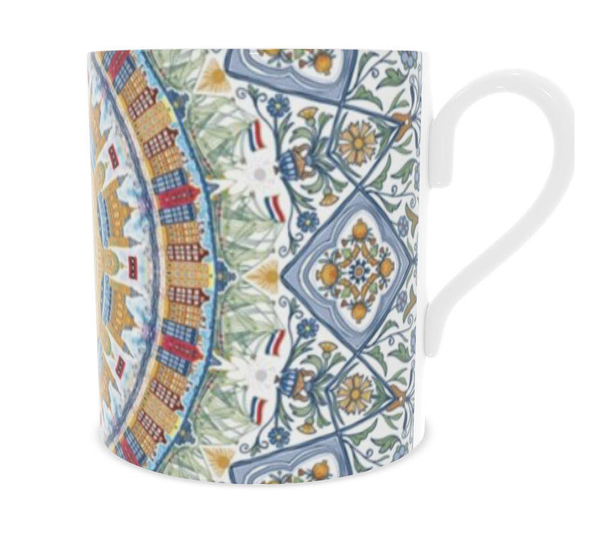 Amsterdam themed bone china mug