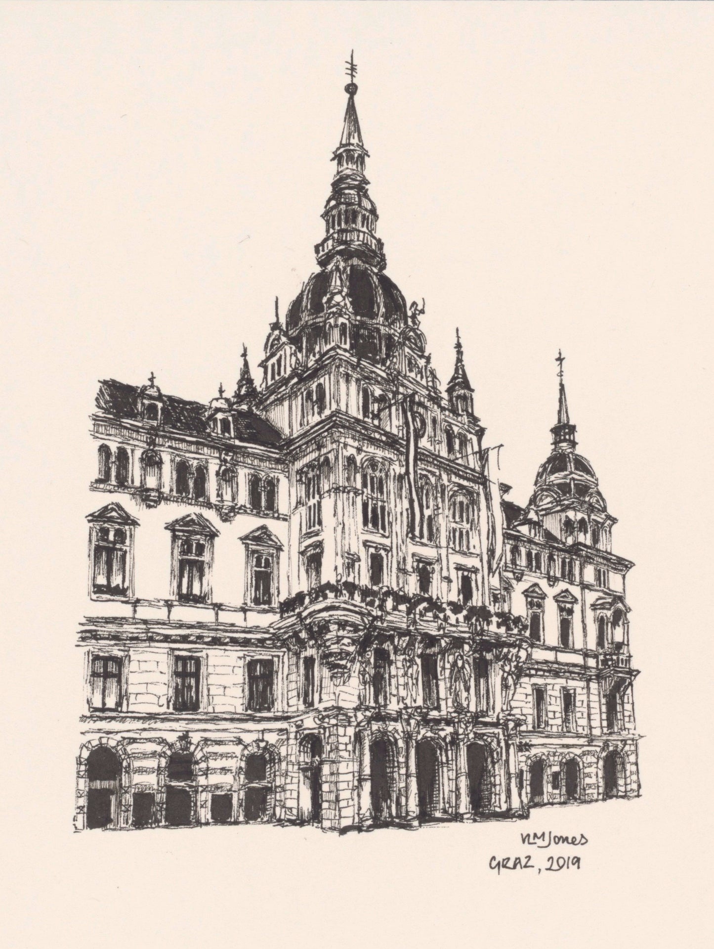Graz Town Hall - art print