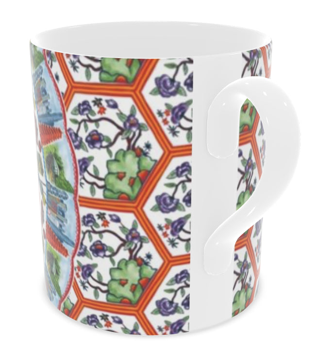 Hong Kong themed bone china mug