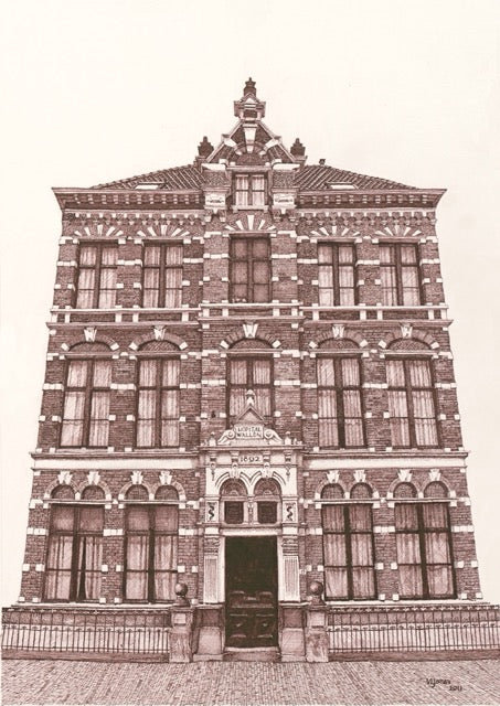Hopital Wallon, Leiden, Netherlands - art print