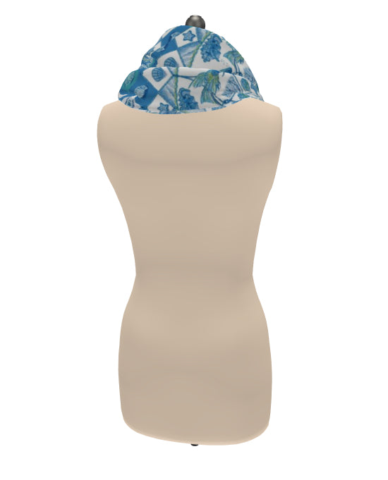 Seaside design 100% silk scarf