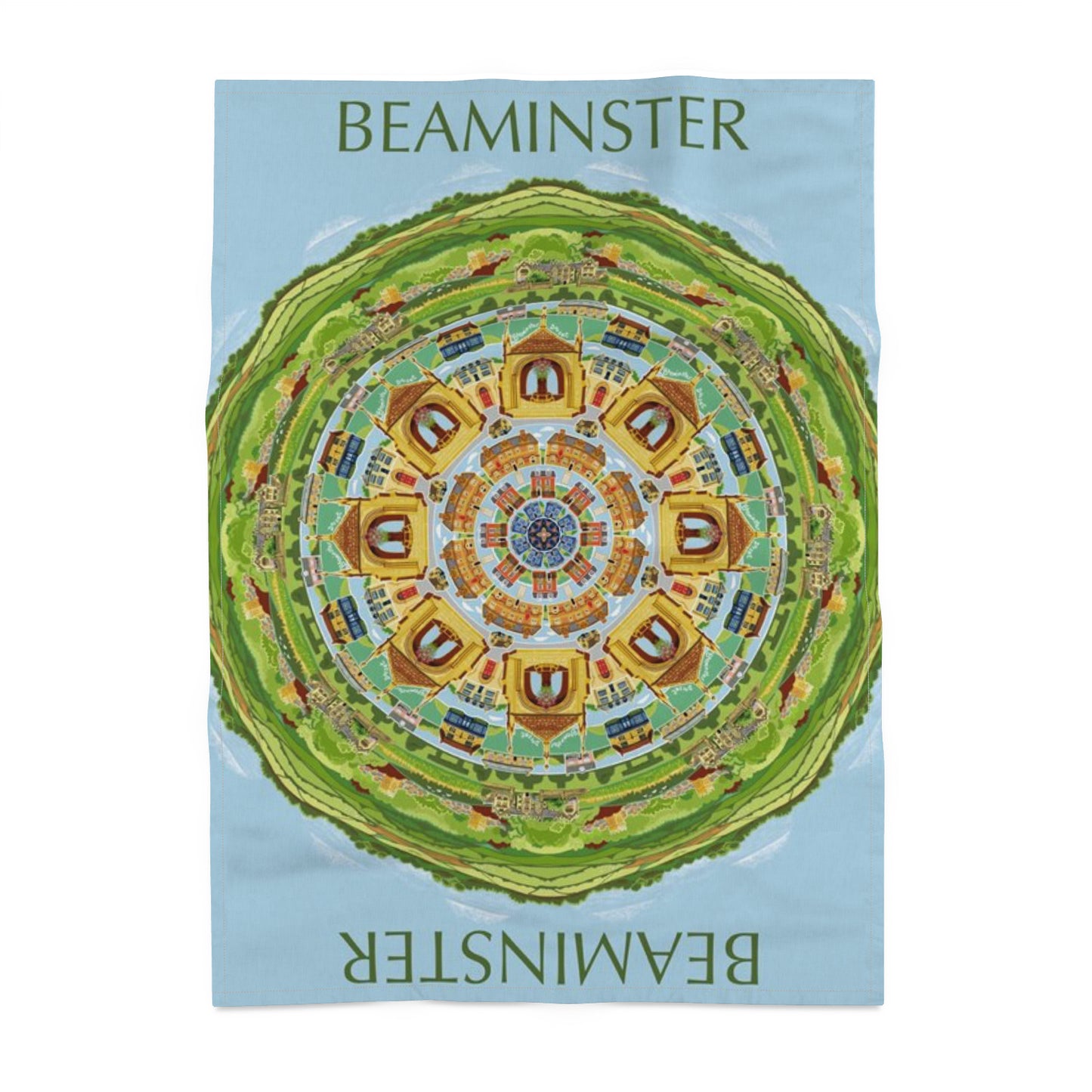 Beaminster themed tea towel