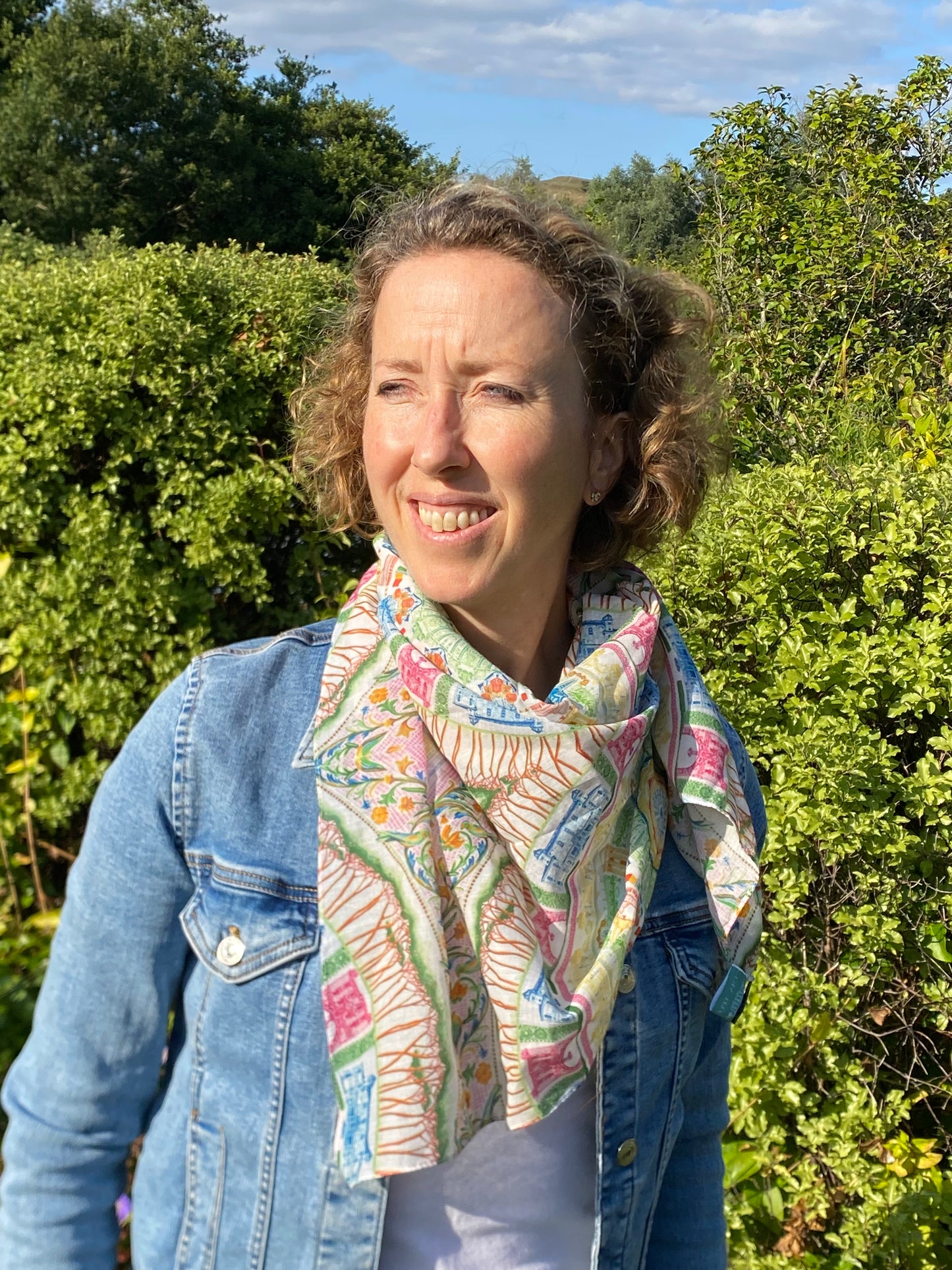 Rome themed 100% cotton scarf