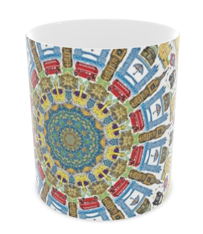 London themed bone china mug