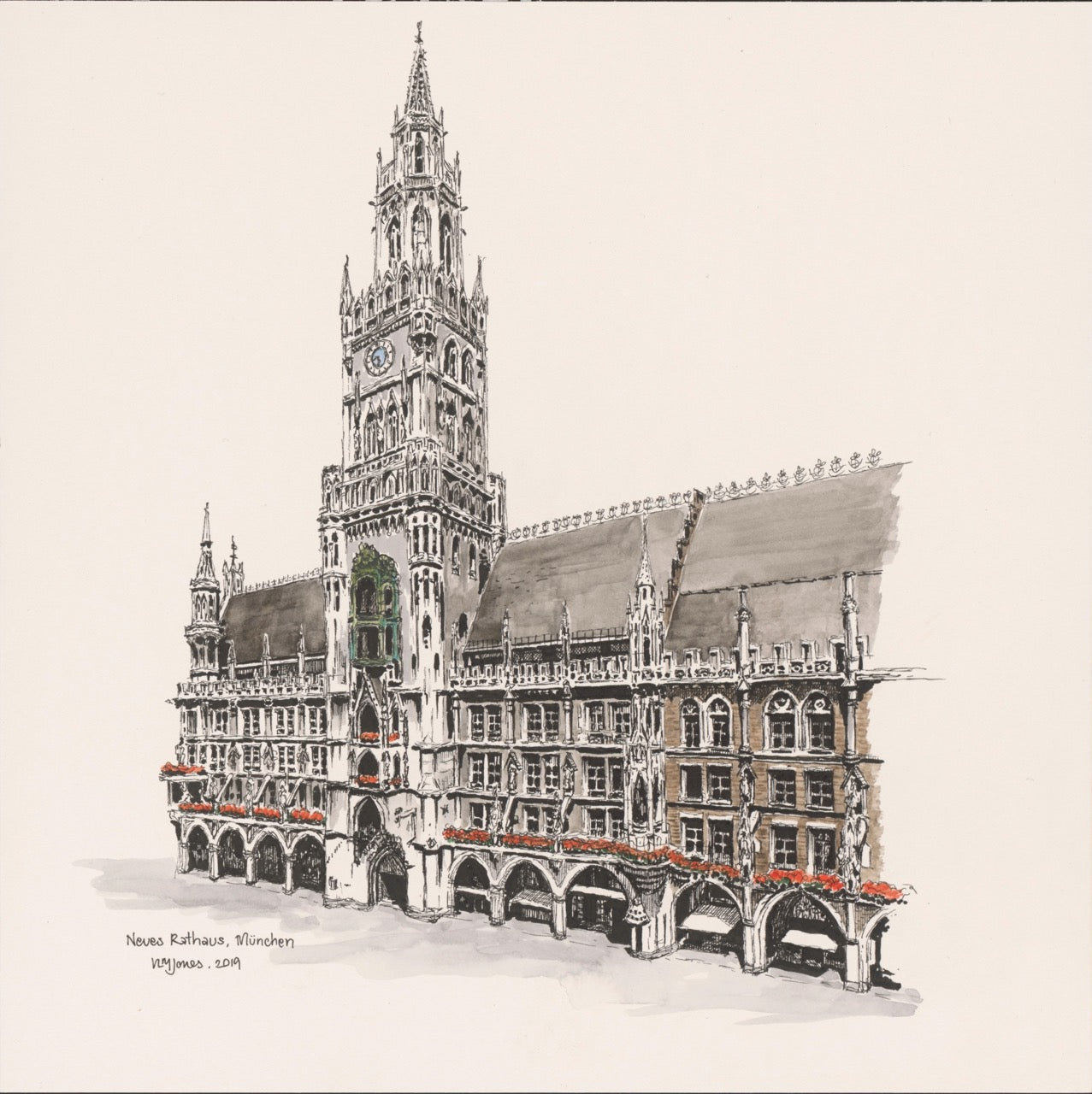 Neues Rathaus, Munich, Germany - art print