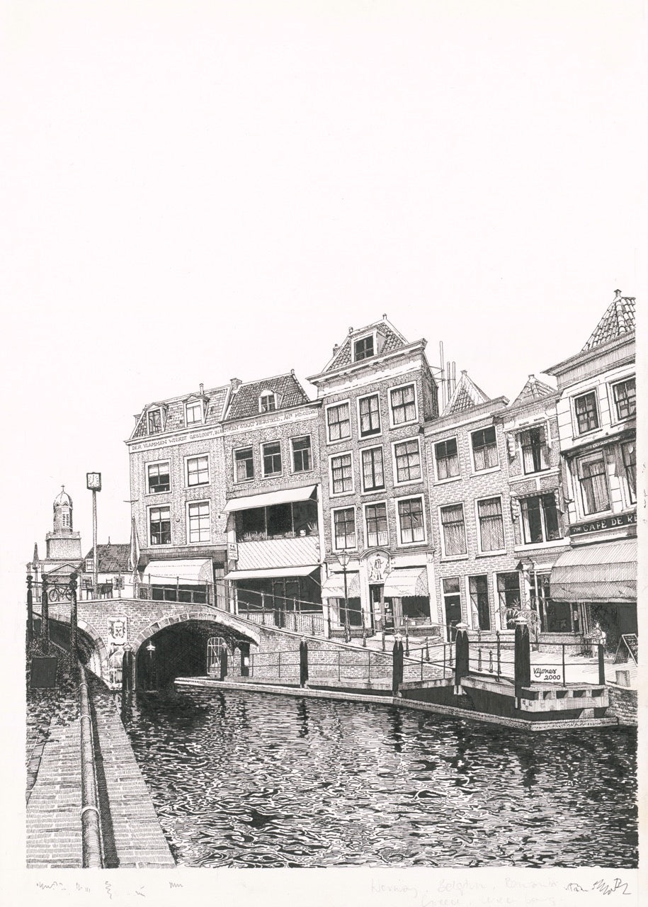 Nieuwe Rijn, Leiden, Netherlands - art print