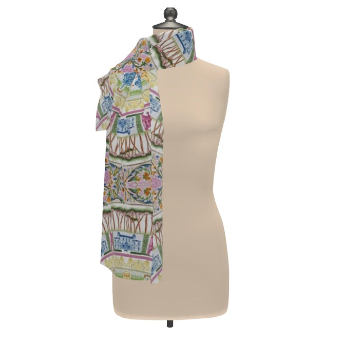 Rome themed 100% cotton scarf