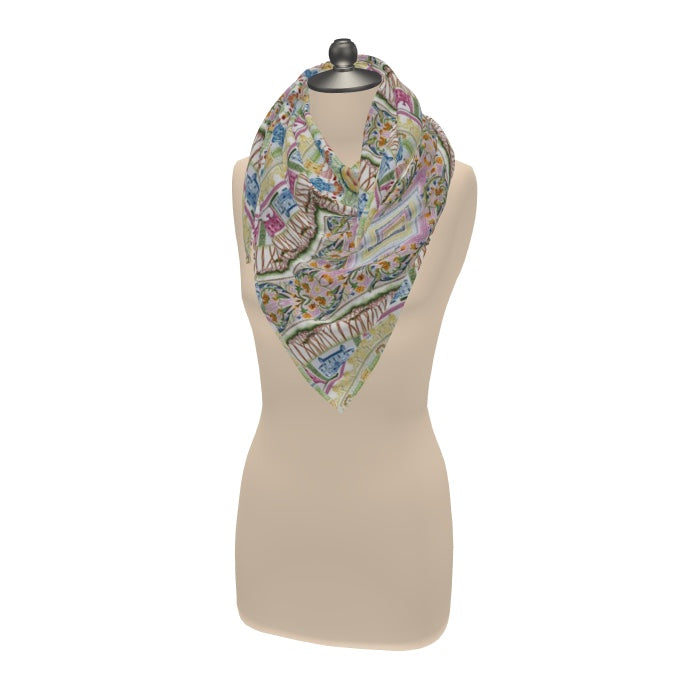 Rome themed 100% cotton scarf