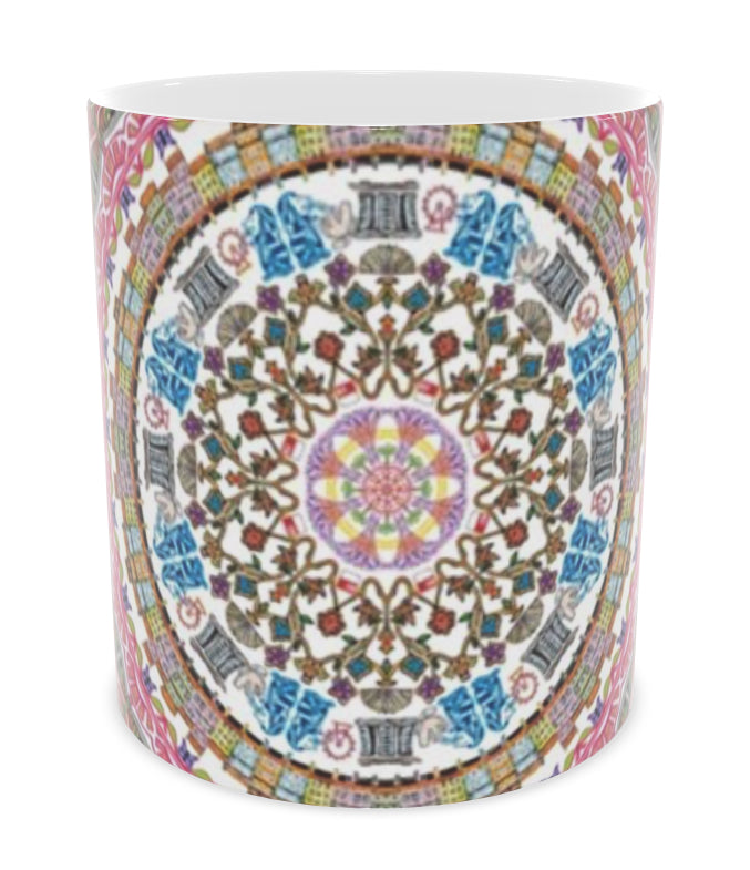 Singapore themed bone china mug