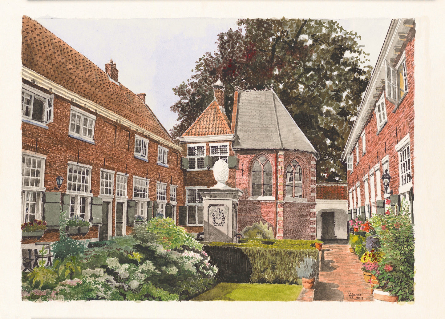 Sint Annahofje, Leiden, Netherlands - art print