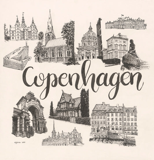 Copenhagen montage - art print