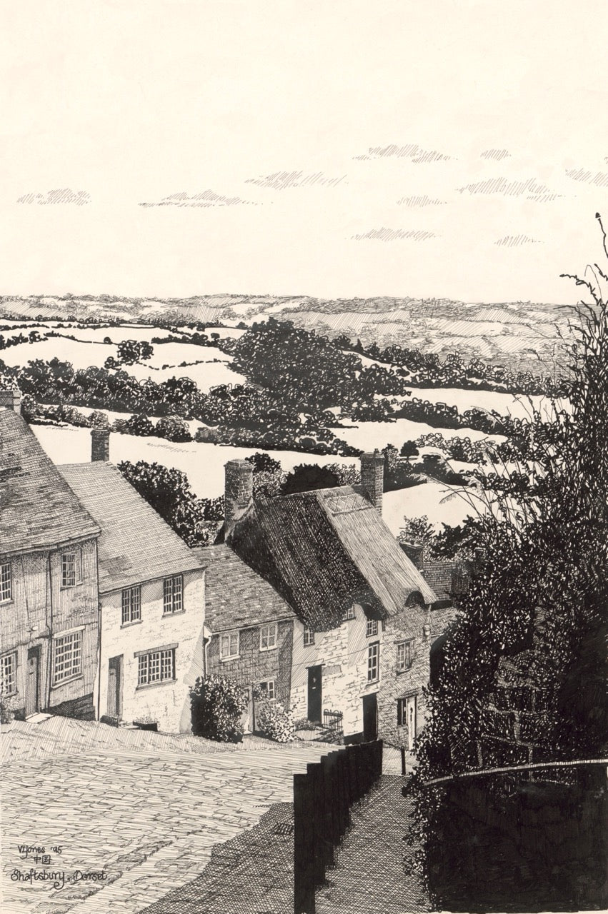 Gold Hill, Shaftesbury, Dorset - art print