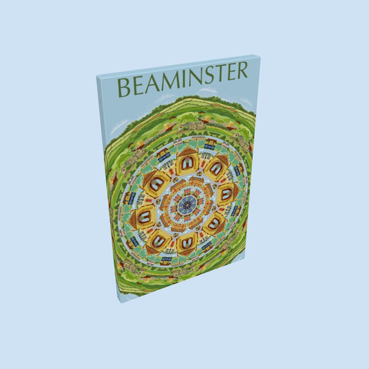Beaminster themed stretched canvas print