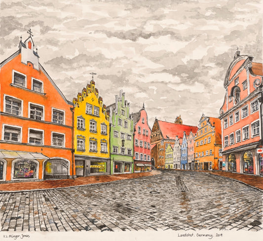Landshut, Germany - art print