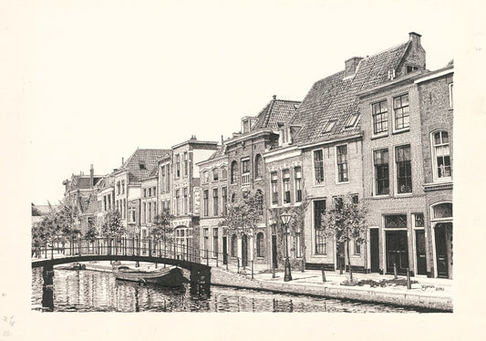Oude Rijn, Leiden, Netherlands - art print
