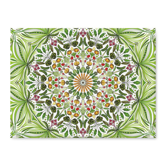 Vegetable themed stoneware chopping board
